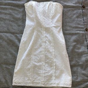 Betsey Johnson White Strapless Dress
